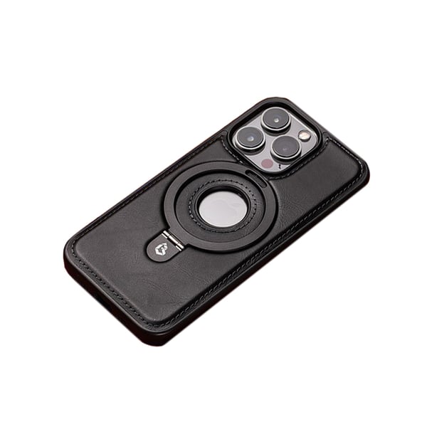 iPhone 16 Plussan nahkakotelo - musta iPhone 14 Pro Max