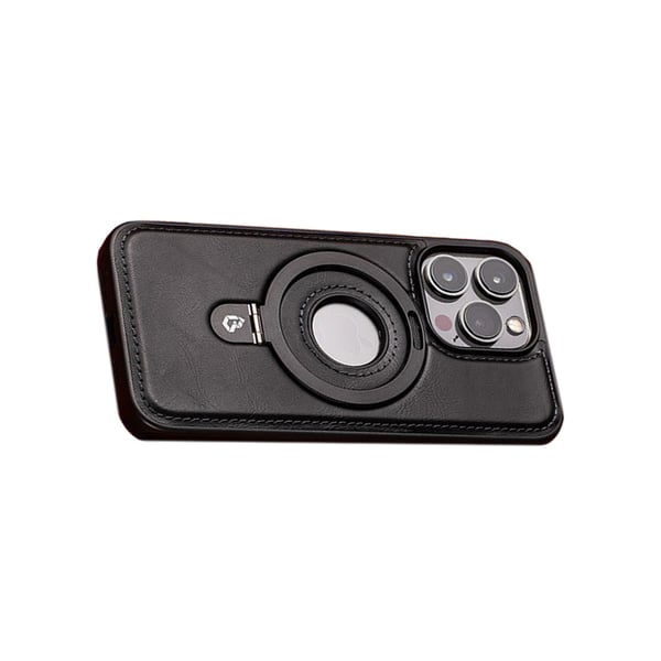 iPhone 16 Plussan nahkakotelo - musta iPhone 14 Pro Max