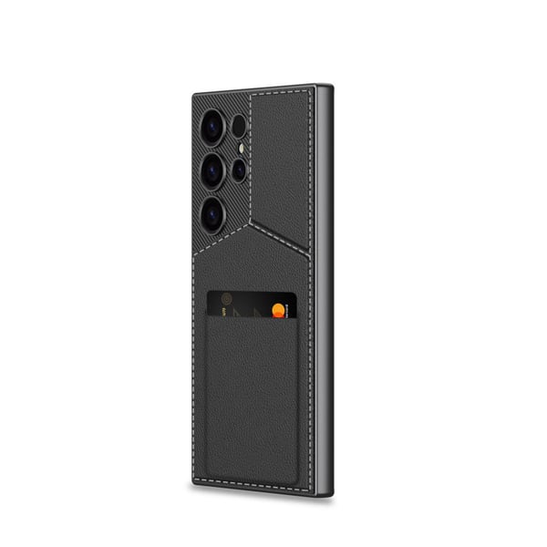 Deksel med magnetisk kortholder til Samsung Titanium black Samsung Galaxy S24 Ultra