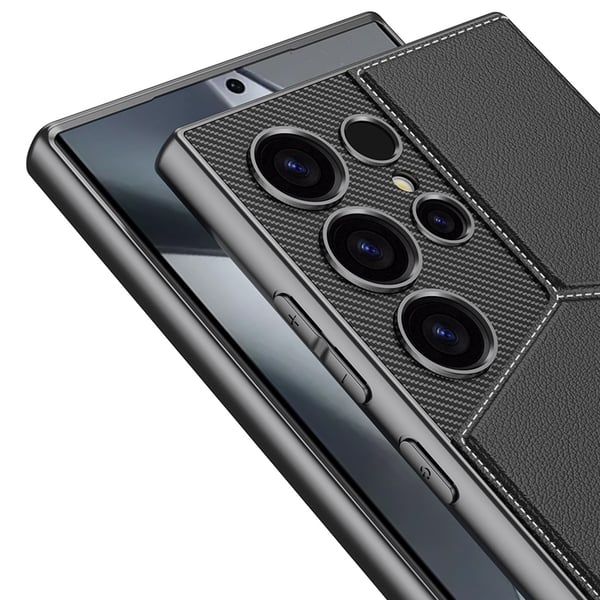 Deksel med magnetisk kortholder til Samsung Titanium black Samsung Galaxy S24 Ultra