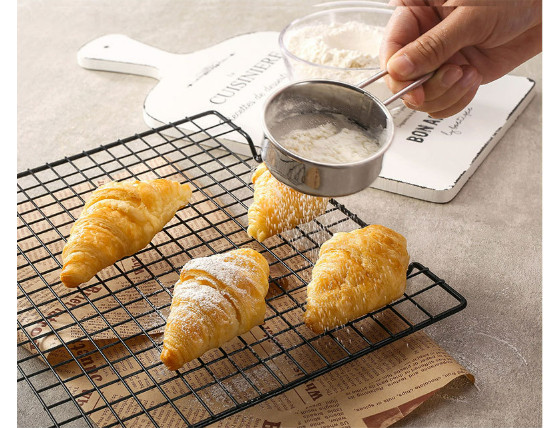 Bagesigt i rustfrit stål - finmasket si til mel, kaffe og meget mere