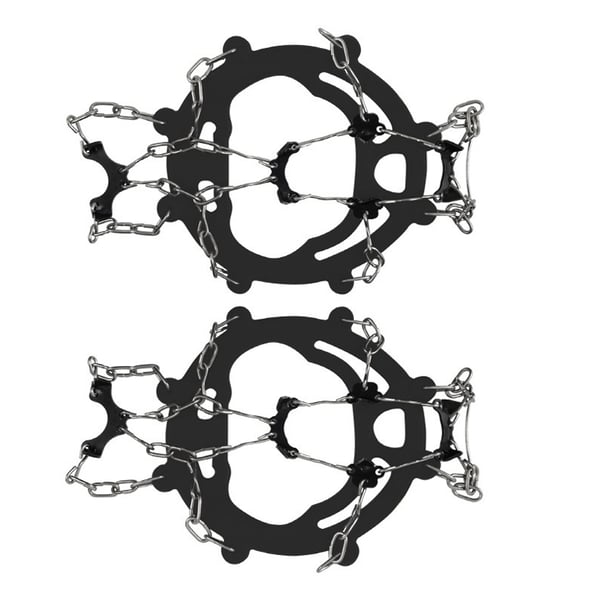 Sklisikre isbrodder - svart gummi [hvite tenner] én størrelse (passer 36-44) Black