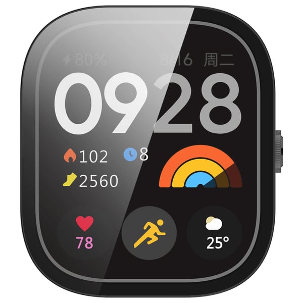 Deksel med innebygd skjermbeskytter til Redmi Watch 5 Black