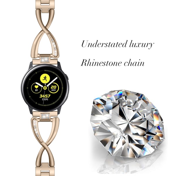 Vintage guld 20mm urrem til Samsung Watch 4/5/6 Gold