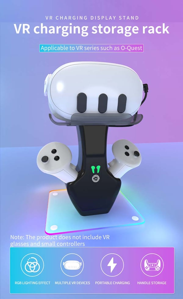 Oculus Quest 3/4s -lataustelakka ja -ohjaimen teline