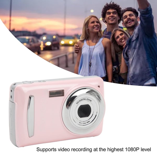 Digitalkamera med 2,4-tommers skjerm Pink