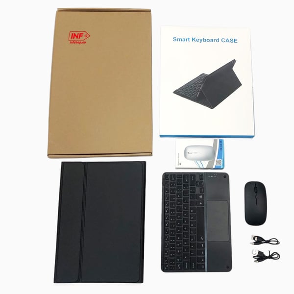 Bluetooth-tastatur og -mus for Samsung Galaxy Tab Samsung Galaxy Tab S7+/S8+/S7FE 12.4 inches