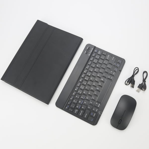 Bluetooth-tastatur og -musesæt til Samsung Tab S7/S8 (11-tommer) - Klassisk sort