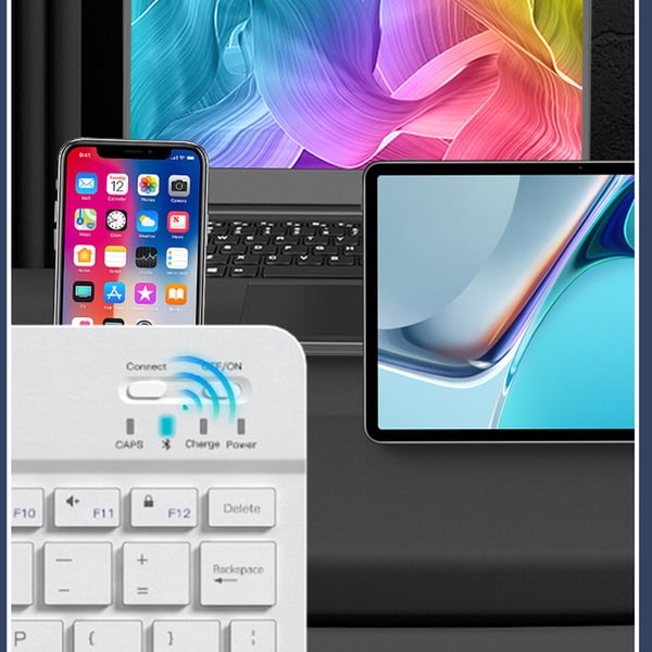 Trådløst Bluetooth-tastatur og mus-kombinasjon - 10 tommer
