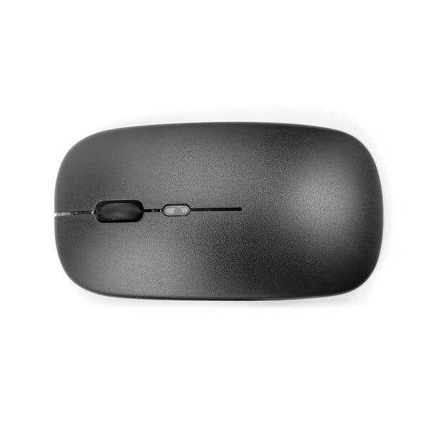 Trådlös mus - 2,4G + Bluetooth, dubbelt läge, belyst svart