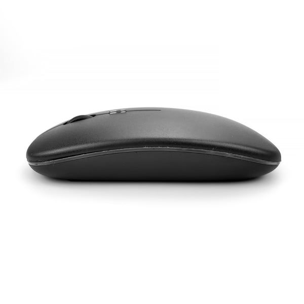 Trådlös mus - 2,4G + Bluetooth, dubbelt läge, belyst svart