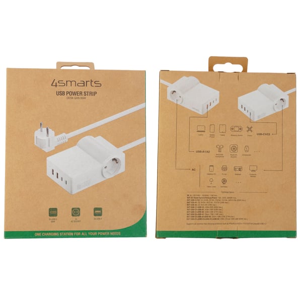 USB-C/A Power Strip Desk GaN 65W