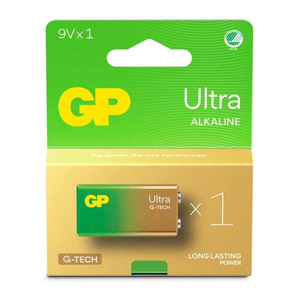 Batteri 9V Ultra Alkaline 1-Pak