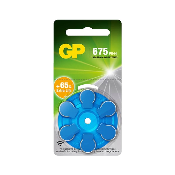 Høreapparatbatteri ZA675/PR44 6-Pak