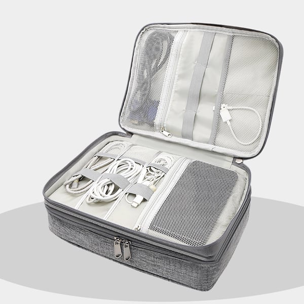 300D Cationic -elektroniikkalaukku Grey