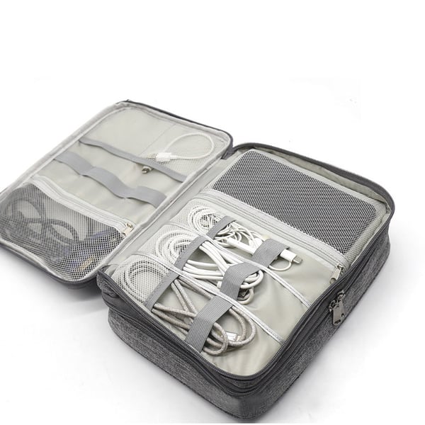 300D Cationic -elektroniikkalaukku Grey