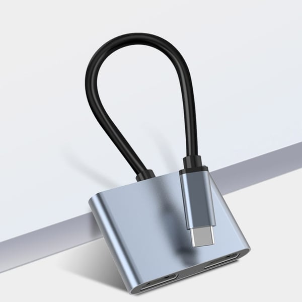 HDMI-veksler: En USB C-inngang, to uttak