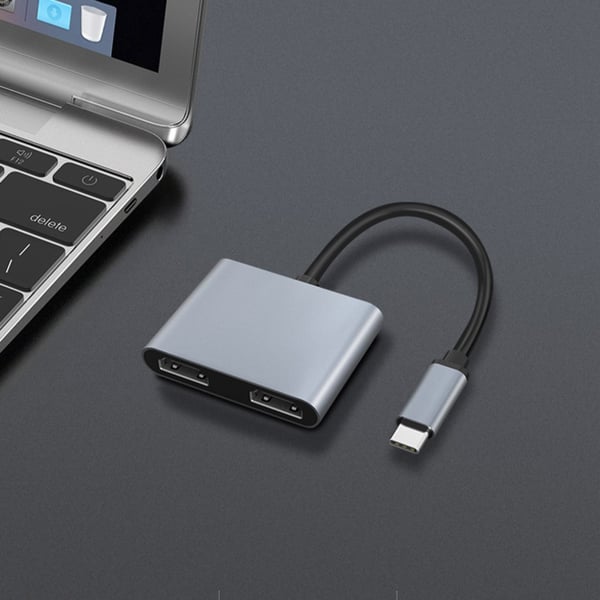 HDMI-veksler: En USB C-inngang, to uttak