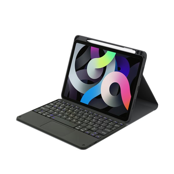 Slank beskyttelsesetui med touchpad-tastatur til iPad Black iPad Air 2 9.7 inches