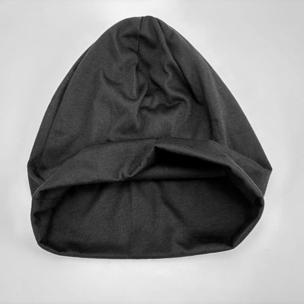 Tynd Slouchy Beanie Hat til forår/sommer Black