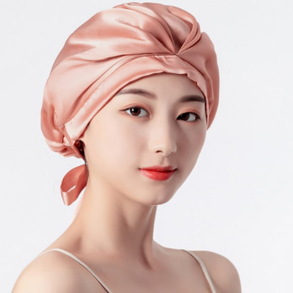 100% Mulperisilkkiunihattu hiustenkasvuun Pink