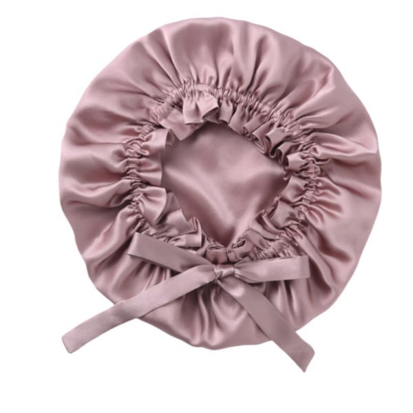 Säädettävä silkki yömyssy pitkille hiuksille, 100% Mulperisilkkiä Pink