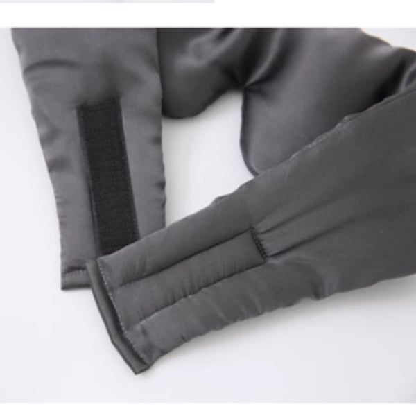100% Morbærsilke Søvnmaske for kvinner og menn, Silkeøyemaske for soving DarkGrey