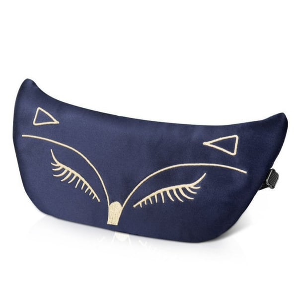 Kirjailtu silkkisilmämaski nukkumiseen NavyBlue