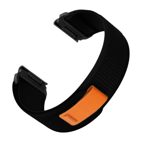 Hurtigudløsende nylonrem til Garmin Fenix 8/7X Pro/6X5X965 Black 20 mm