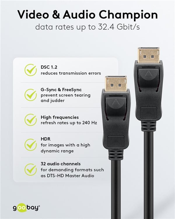 DisplayPort™-kabel 1.4