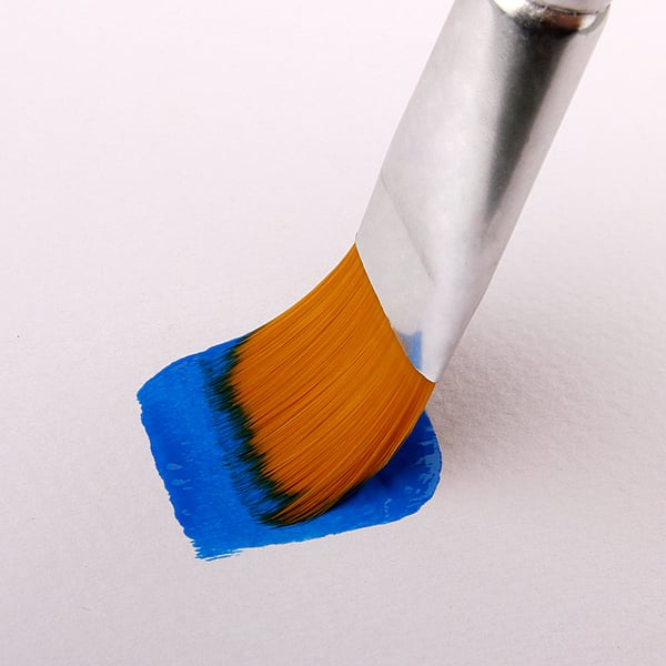 Kunstnerpensler i tre for olje, sett med 3 stk. med korte håndtak White