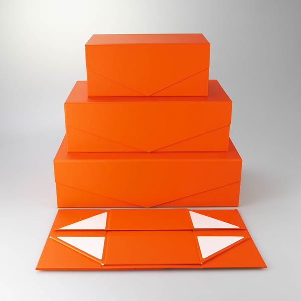 Stor V-formad presentask Orange M
