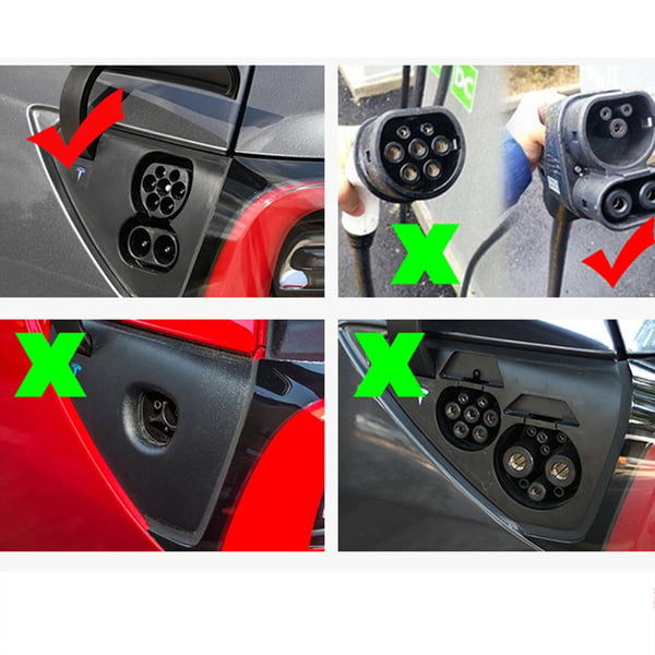 Tesla Model 3 ladeportdeksel | Støvtett og vanntett CCS EU