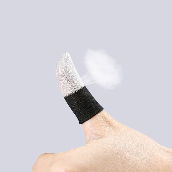 Yosi Fingerhylser - Pustende Spillfingerhylser i Issilke (2 par)
