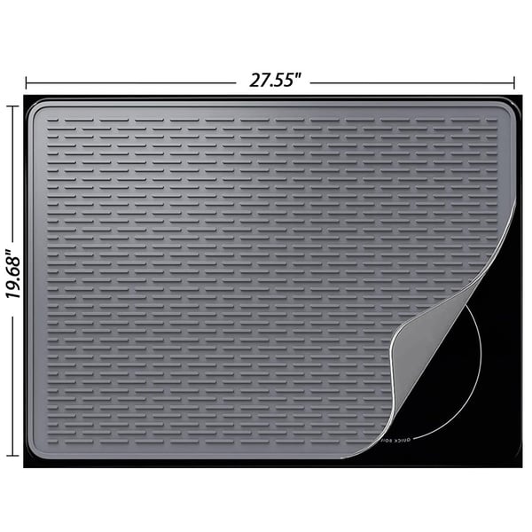 Silikone komfur bordplade dæksel - 28x20 tommer Black