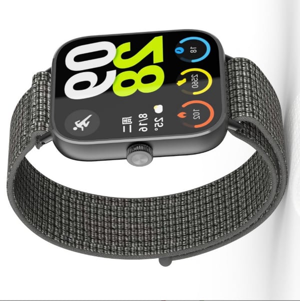 Redmi Watch 5/4 -punottu nailonranneke Grey