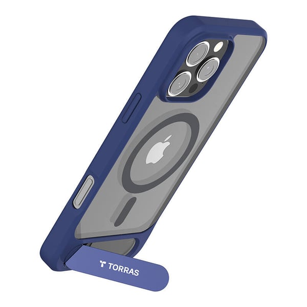 Torras Pstand Series Cover til iPhone 16 Pro (blå)