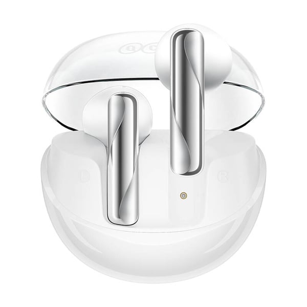 TWS QCY AilyBuds Clear T32-hodetelefoner (hvite)