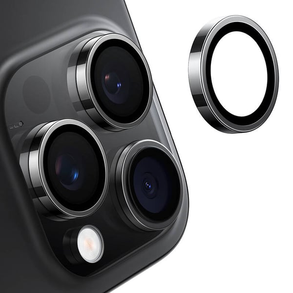 Lensguard kameraglass for iPhone 16 Pro (svart)