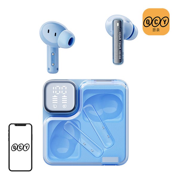 TWS QCY MeloBuds Neo T31-hodetelefoner (blå)