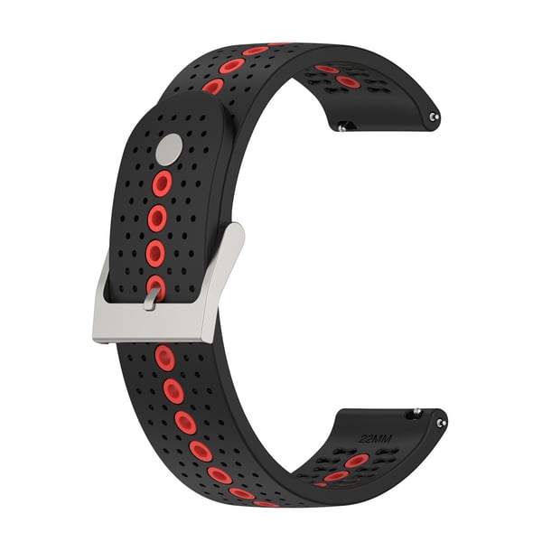 Suunto 9 Peak -ranneke - Hengittävä silikoninen kellon ranneke Black+Orange