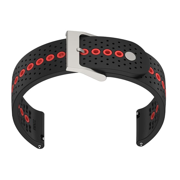 Suunto 9 Peak reim - Pustende silikon klokkebånd Black+Orange