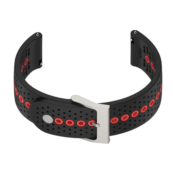 Suunto 9 Peak reim - Pustende silikon klokkebånd Black+Orange
