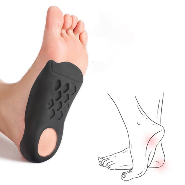 Innleggssåler med støtte for plattfot Black L