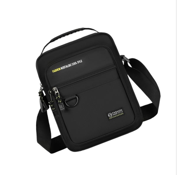 Herreveske, Vannbestandig Oxford Stoff Messenger Bag Black