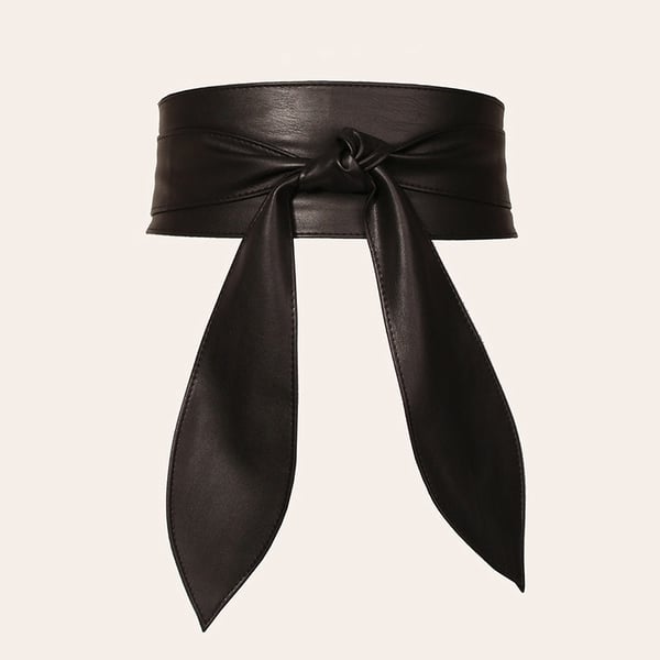 Bredt taljebælte med butterflieslips Black