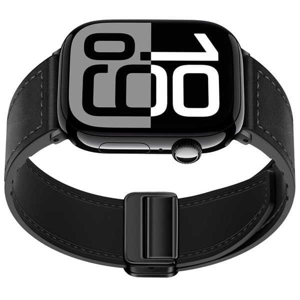 Rem i ægte læder til Apple Watch Black L