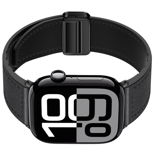 Ægte læder magnetisk Apple Watch-rem Black L