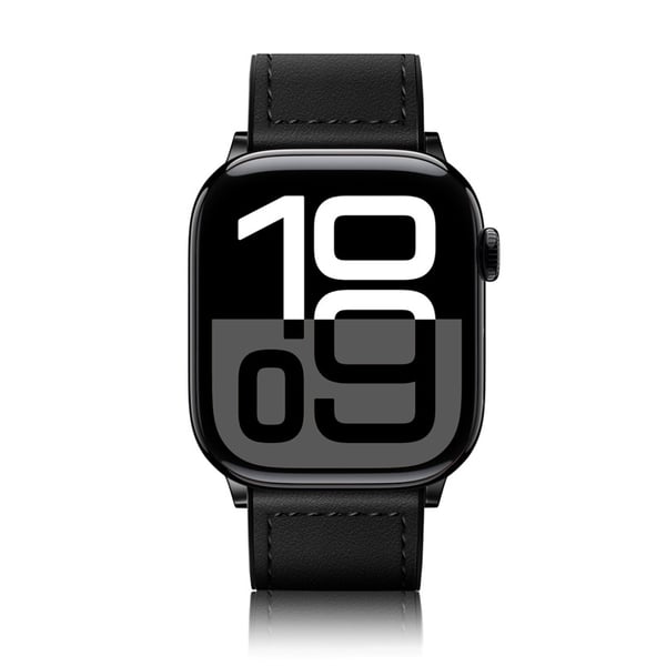 Apple Watch-reim i premiumlær med magnetisk spenne Black L