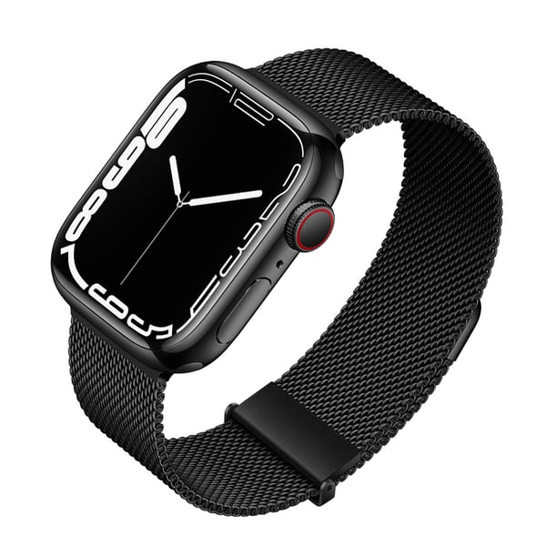 Grafiitinharmaa Milanese Loop -ranneke Apple Watchille Black L
